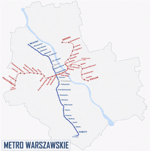 Схема метро у Варшаві